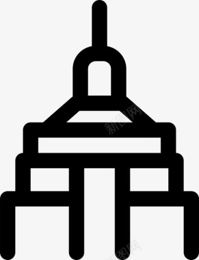 纽约市帝国大厦装饰艺术曼哈顿图标图标