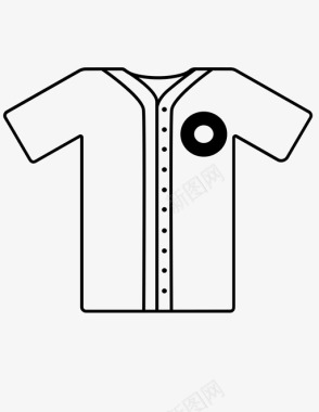 棒球服衣服衬衫图标图标