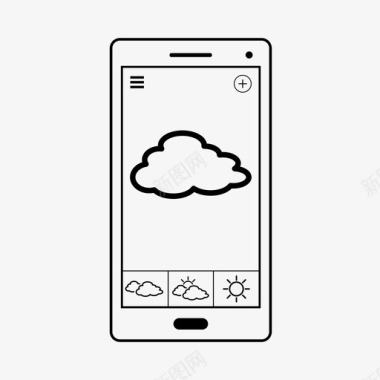 手机当当应用移动天气应用程序智能手机图标图标