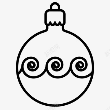 圣诞节装饰圣诞饰品球灯泡图标图标