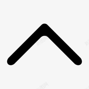 简单水墨向上箭头方向圆角图标图标