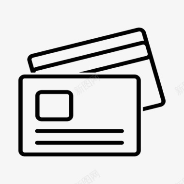 信用卡支付债务信用卡电子支付图标图标