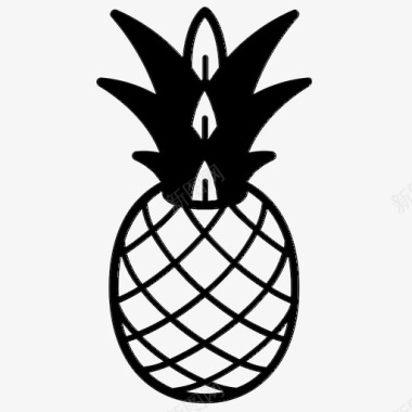 菠萝特写菠萝天然水果健康食品图标图标