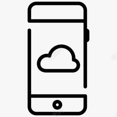 云移动手机云计算图标图标