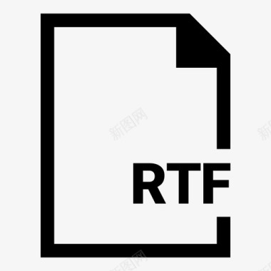 新闻报道的文本行rtf文档扩展名图标图标