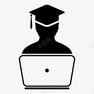 大学标志学生计算机毕业生图标图标