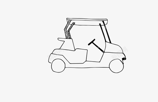 山路车高尔夫球车车图标图标