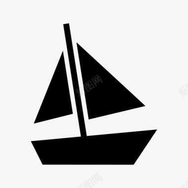 帆船航海和航海标志图标图标