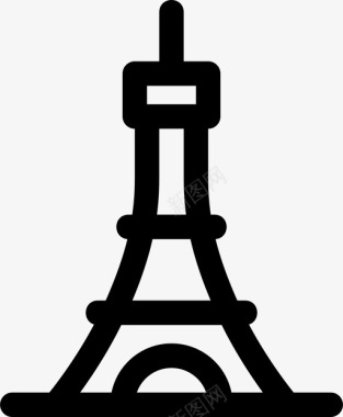 埃菲尔铁塔建筑欧洲图标图标