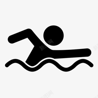 游泳锻炼运动图标图标