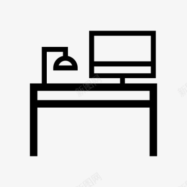 办公桌装修家具图标图标