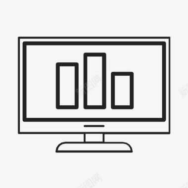 信息图表矢量基金图表监视器分析图表图标图标