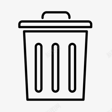 垃圾桶垃圾桶取消删除图标图标
