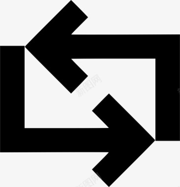 向左旋转重复循环重放图标图标