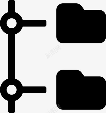 SEO和网络数据文件夹树联机已连接数据图标图标