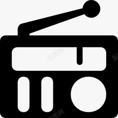 收音机旧收音机收音机天线图标图标