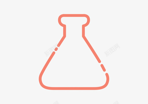 科学小实验锥形烧瓶化学品配方图标图标