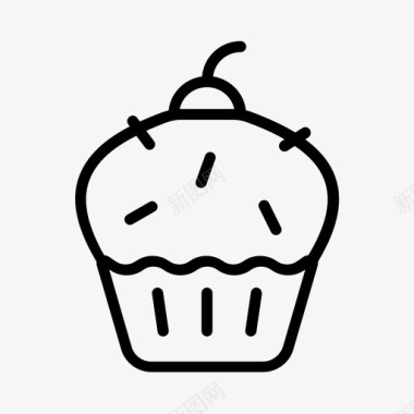 纸杯蛋糕烘焙松饼图标图标