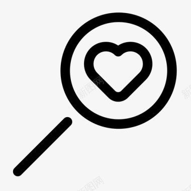 爱心寻找爱心情人图标图标