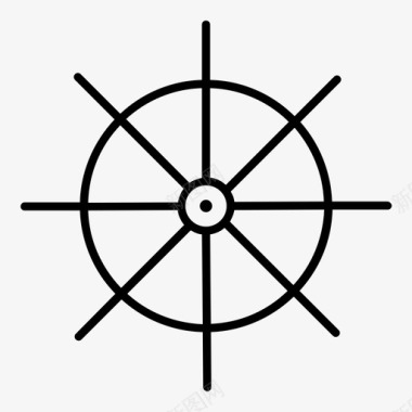 船舵手船水图标图标