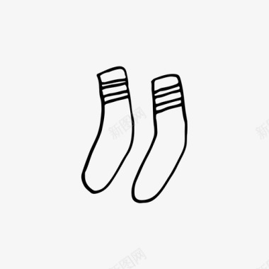 手绘牛郎织女插图袜子衣服脚图标图标