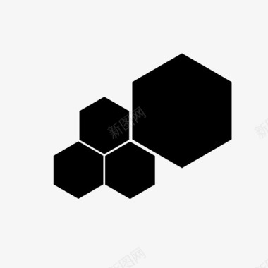 六边形六边形几何学瓷砖图标图标