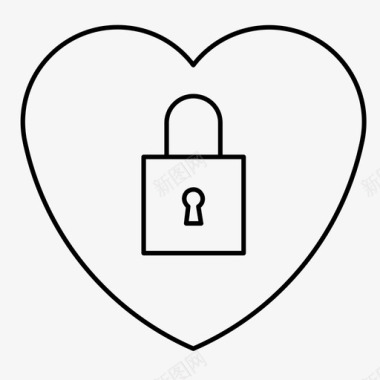 安全的爱心钥匙图标图标