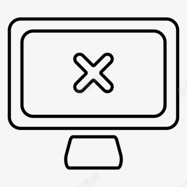 桌面电脑十字架图标图标