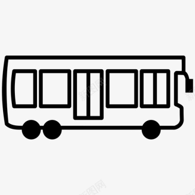 城市巴士精品巴士校车图标图标