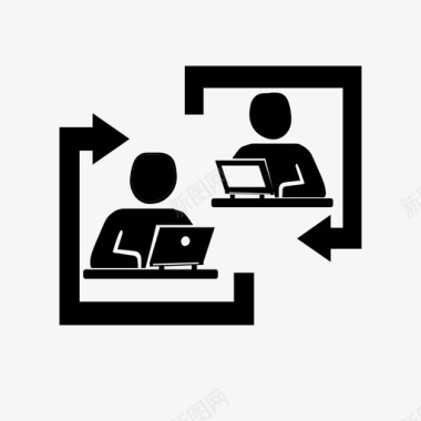 工地办公人员业务管理办公室图标图标