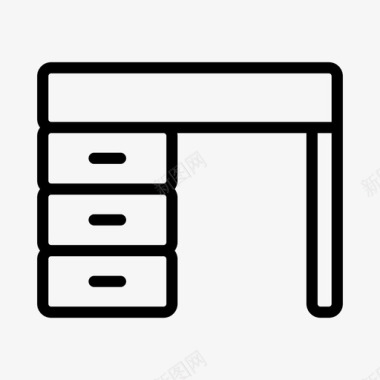 书桌卧室家具图标图标