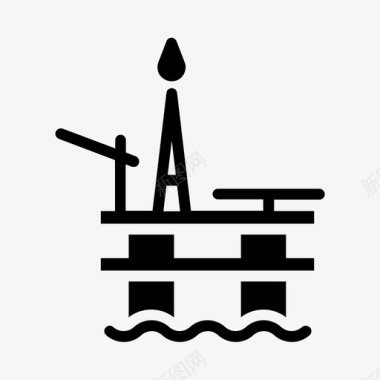 石油平台原油石油钻井平台图标图标
