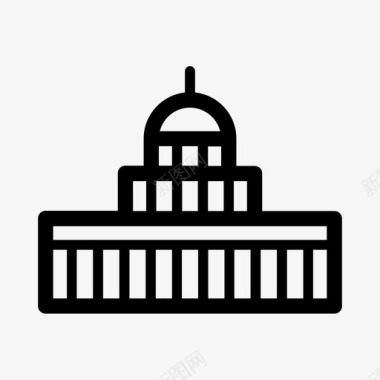 华盛顿国会大厦大楼选举图标图标