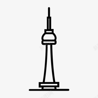 大楼剪影加拿大多伦多cntowercntowertowercanada图标图标