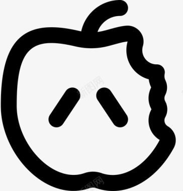 苹果被咬吃图标图标