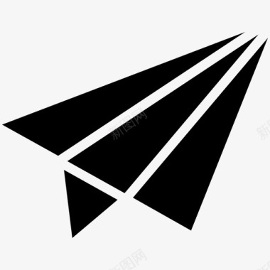 发送电子邮件纸质飞机图标图标