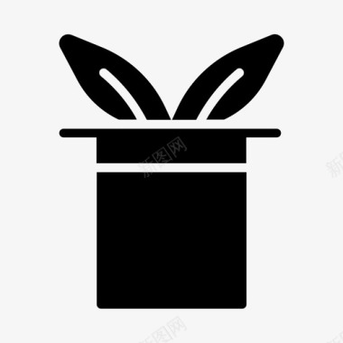 魔术师帽子耳朵兔子图标图标