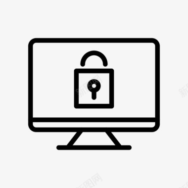 安全桌面锁设备屏幕图标图标