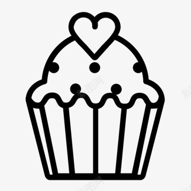 纸杯蛋糕面包店甜点图标图标