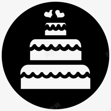 婚礼蛋糕生日蛋糕派对图标图标