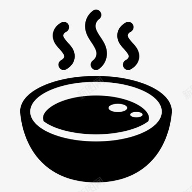 汤碗热的饭图标图标