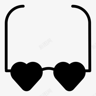 心形爱情眼镜眼镜心形图标图标