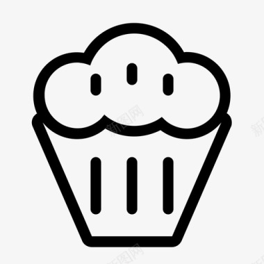 松饼蛋糕纸杯蛋糕图标图标
