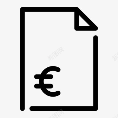 欧元代金券货币收入图标图标