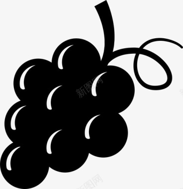 葡萄水果葡萄串图标图标