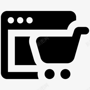 网上购物网上商店网上购物车图标图标