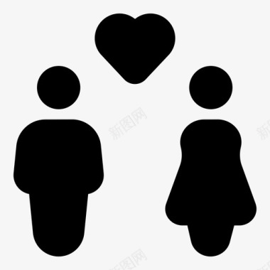 相爱的心情侣相爱家庭心图标图标