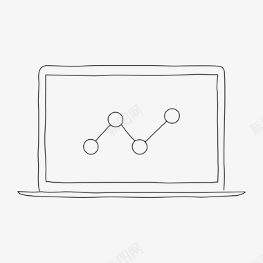 分析矢量图笔记本电脑分析设备图表图标图标