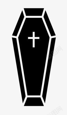 棺材十字架死人图标图标