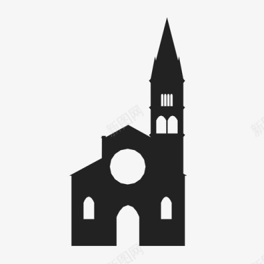 圣塔戈斯蒂诺教堂建筑热那亚图标图标
